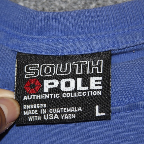 Southpole Mens T Shirt Graphic Print Blue Size L Authentic Collection Retro Y2K - Picture 4 of 7